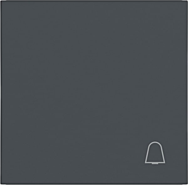 HAGER - A.x/C.x Wippe 1fach mit Aufdruck Symbol Klingel, anthrazit matt, lack.