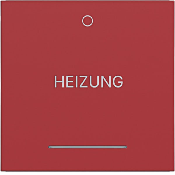 HAGER - A.x/C.x Wippe 1fach mit Aufdruck Heizung Notschalter, 0, rot glänzend