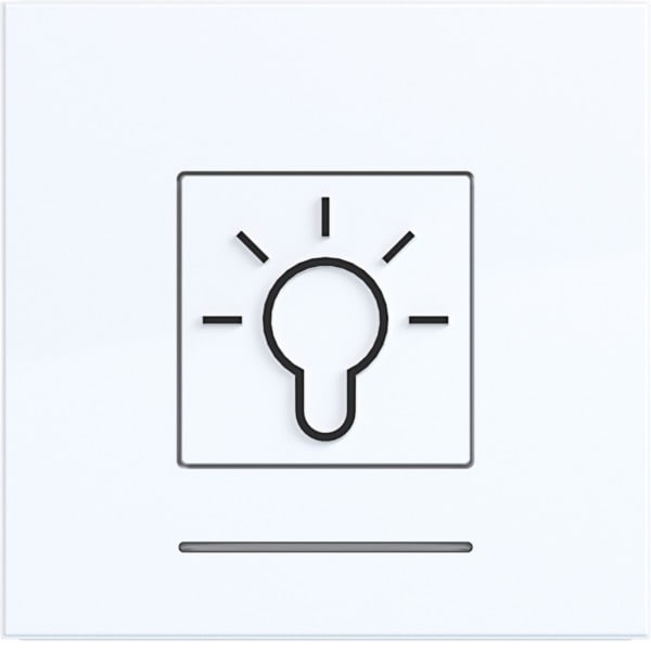 HAGER - A.x/C.x Wippe 1fach abtastbares Symb. Licht, Linse, lichtweiß glänzend