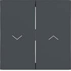 HAGER - A.x/C.x Wippe 2fach mit Aufdruck Symbol Pfeil, anthrazit matt, lack.
