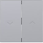HAGER - A.x/C.x Wippe 2fach mit Aufdruck Symbol Pfeil, titan matt, lack.