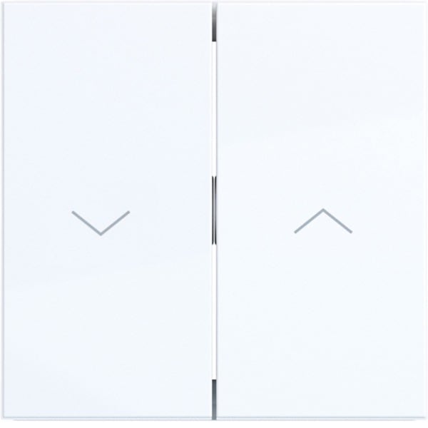 HAGER - A.x/C.x Wippe 2fach mit Aufdruck Symbol Pfeil, lichtweiß glänzend