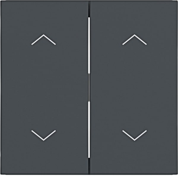 HAGER - A.x/C.x Wippe 2fach mit Aufdruck Symbol Pfeile, anthrazit matt, lack.