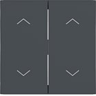 HAGER - A.x/C.x Wippe 2fach mit Aufdruck Symbol Pfeile, anthrazit matt, lack.