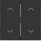 HAGER - A.x/C.x Wippe 2fach mit Aufdruck Symbol Pfeile, nachtschwarz matt