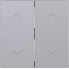 HAGER - A.x/C.x Wippe 2fach mit Aufdruck Symbol Pfeile, titan matt, lack.