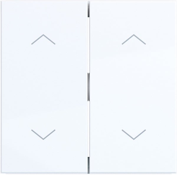 HAGER - A.x/C.x Wippe 2fach mit Aufdruck Symbol Pfeile, lichtweiß glänzend