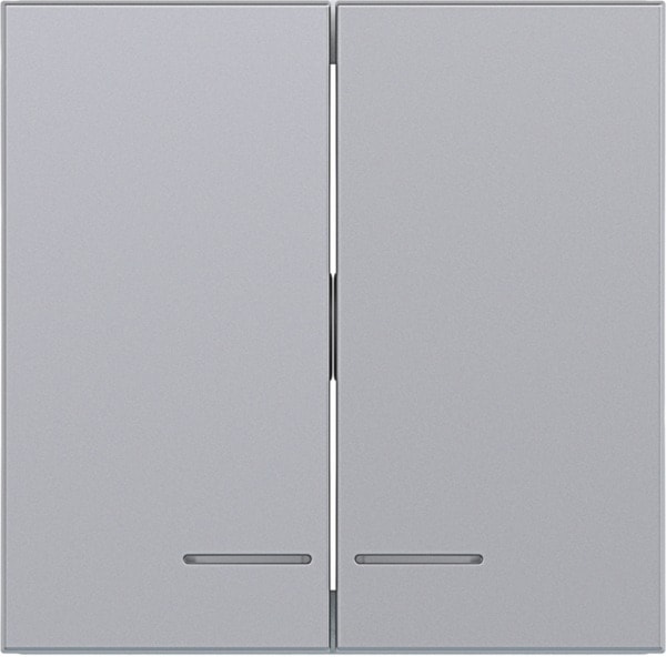 HAGER - A.x/C.x Wippe 2fach klare Linse titan matt, lack.