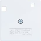 HAGER - A.x/C.x Zentralplatte 50x50mm für FI-Schutzschalter, lichtweiß glänzend