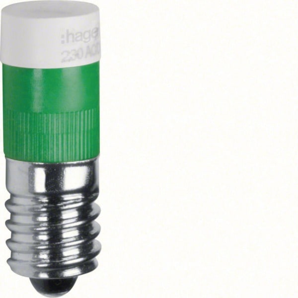 HAGER - LED-Lampe für Lichtsignal E10 und Drucktaster 230 V grün