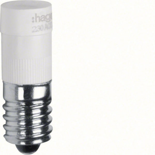 HAGER - LED-Lampe für Lichtsignal E10 und Drucktaster 230 V weiß