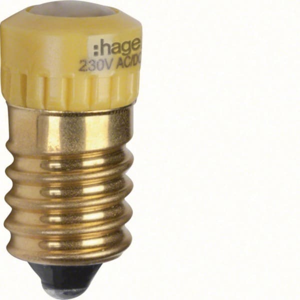 HAGER - LED-Lampe für Lichtsignal E14 und Drucktaster 230 V gelb