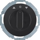 HAGER - Serie R.classic Jalousie- Drehschalter 1polig, schwarz