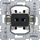 HAGER - Wipptaster Hotelcard-Scließer Schalteraufsatz, 2 getr. Eingangskl.,10A