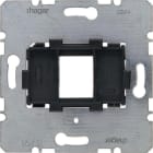 HAGER - Tragplatte mit schwarzer Aufnahme für Modular Jacks 1fach, UP