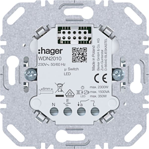 HAGER - A.x/C.x Schalt-Einsatz, 1fach 10 A, UP