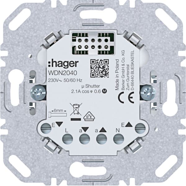 HAGER - A.x/C.x Jalousie-Einsatz, 1fach UP
