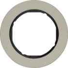 HAGER - Rahmen R.classic 1fach Edelstahl/schwarz