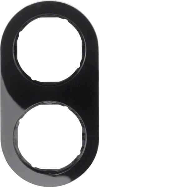 HAGER - Rahmen R.classic 2fach schwarz glänzend