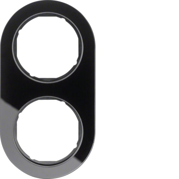 HAGER - Rahmen R.classic 2fach Glas schwarz
