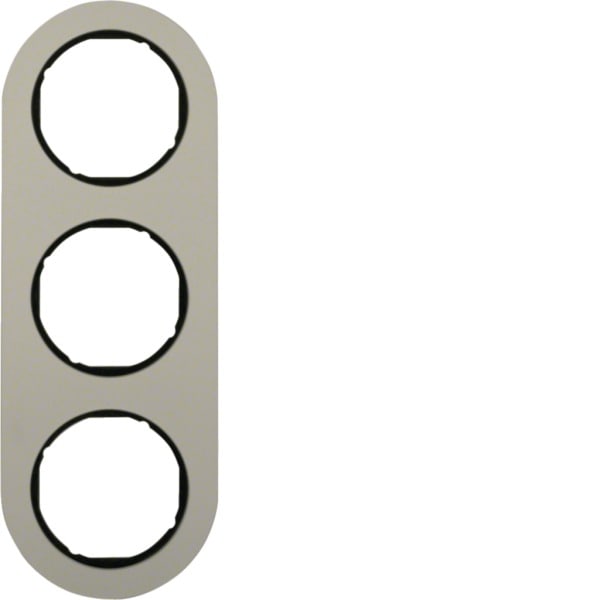 HAGER - Rahmen R.classic 3fach Alu/schwarz