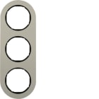 HAGER - Rahmen R.classic 3fach Alu/schwarz