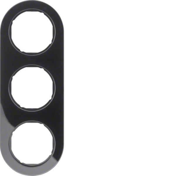 HAGER - Rahmen R.classic 3fach schwarz glänzend