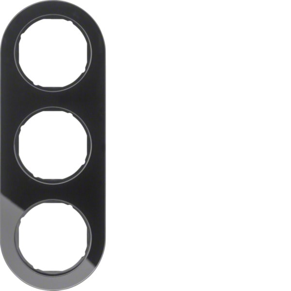 HAGER - Rahmen R.classic 3fach Glas schwarz