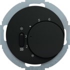 HAGER - R.classic Temperaturregler für Heizen/Kühlen, schwarz glänzend