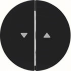 HAGER - R.x Serinewippe mit Aufdruck Symbol Pfeil, schwarz glänzend
