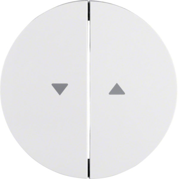 HAGER - R.x Serinewippe mit Aufdruck Symbol Pfeil, polarweiß glänzend