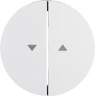 HAGER - R.x Serinewippe mit Aufdruck Symbol Pfeil, polarweiß glänzend