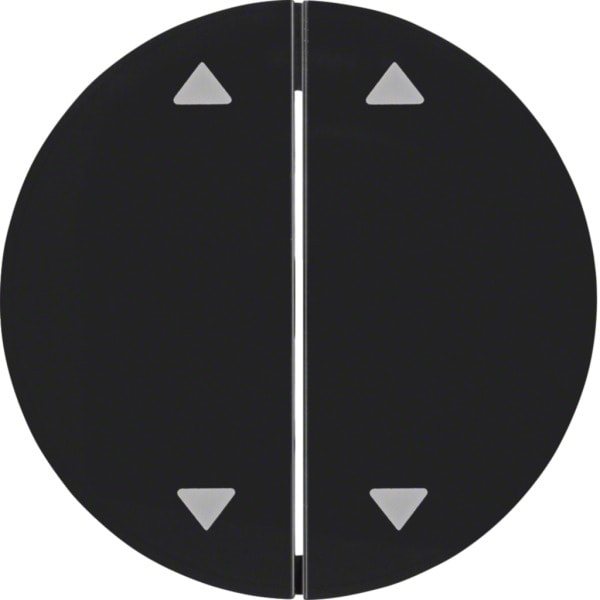 HAGER - R.x Serinewippe mit Aufdruck Symbol Pfeile, schwarz glänzend