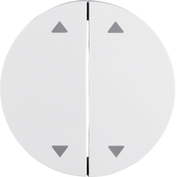 HAGER - R.x Serinewippe mit Aufdruck Symbol Pfeile, polarweiß glänzend