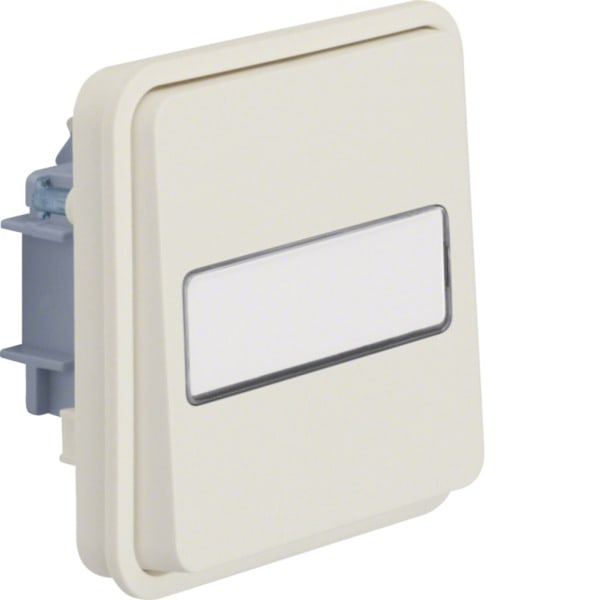 HAGER - W.1 Wechselschalter-Einsatz mit Wippe, Beschr.feld,AP/UP, polarweiß matt