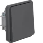 HAGER - W.1 Taster-Einsatz mit Wippe, Wechsler, IP55, grau matt
