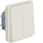 HAGER - W.1 Serienschalter-Einsatz mit Wippe 2fach und gem. Eingangskl. pw. m.