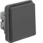 HAGER - W.1 SD-Einsatz mit Schutzkontaktstift, IP55, grau matt