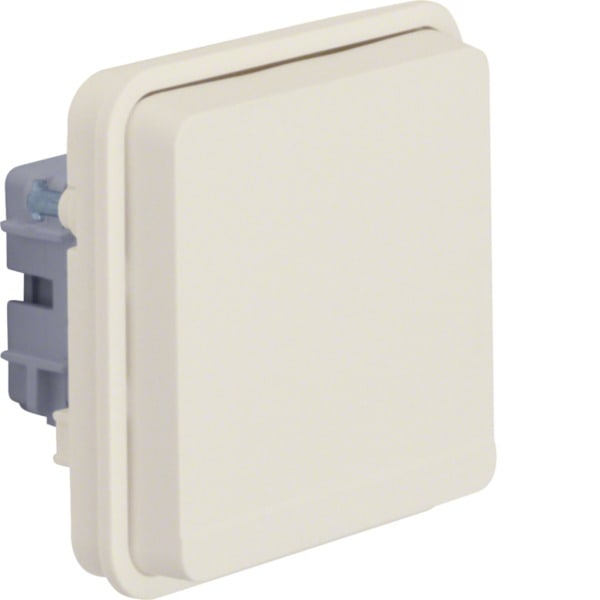 HAGER - W.1 SD-Einsatz mit Schutzkontaktstift, IP55, polarweiß matt