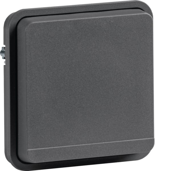 HAGER - W.1 SSD-Einsatz mit Klappdeckel AP/UP, erh. Ber.schutz., grau matt