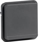 HAGER - W.1 SSD-Einsatz mit Klappdeckel AP/UP, erh. Ber.schutz., grau matt