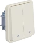 HAGER - W.1 Jalousie-Serienschalter-Eins. 1-polig, Wippe 2fach mit Pfeile, pw matt