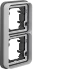 HAGER - W.1 Rahmen 2fach senkrecht UP, IP55, grau matt