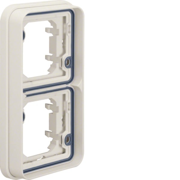 HAGER - W.1 Rahmen 2fach senkrecht UP, IP55, polarweiß matt