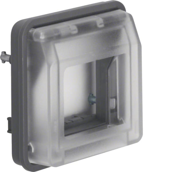 HAGER - W.1 Adapter-Einsatz mit Klappd. zur Aufnahme von Geräten 45x45 mm