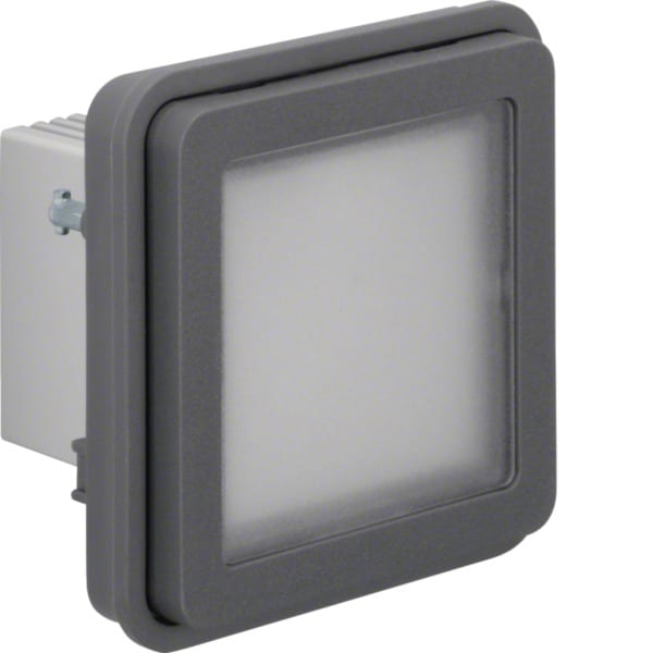 HAGER - W.1 LED-Signallicht-Einsatz blau, Beleuchtung, IP55, grau matt