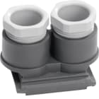 HAGER - W.1 Rohreinführung 2fach M20x1,5 für Gehäuse AP, IP55, grau