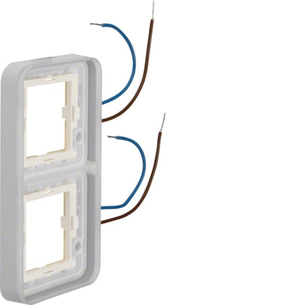 HAGER - W.1 Rahmen 1fach für Ap-Gehäuse, beleuchtbar 230V blau