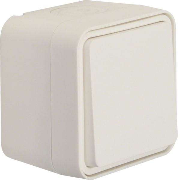 HAGER - W.1 Kreuzschalter AP, IP55, polarweiß matt