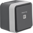 HAGER - W.1 Kontroll-Wechselschalter mit Aufdruck Heizung, IP55, grau matt